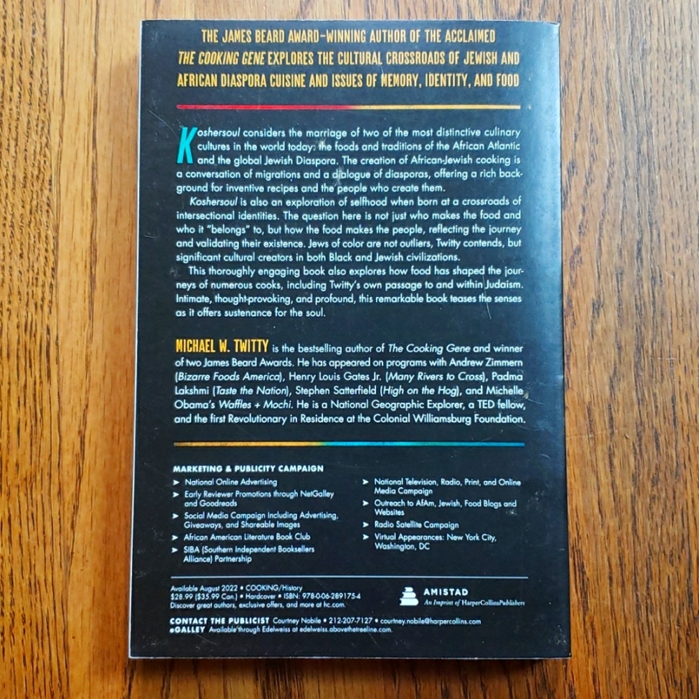 Koshersoul By Michael W. Twitty Paperback Cooking History Book - Picture 2 of 3